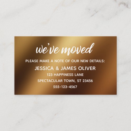 Casual Gold Ombre Weve Moved Card