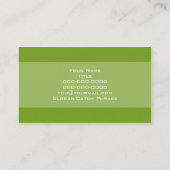 Casual Green Business Card (Back)