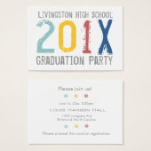 Casual Hand-Out Graduation Party Invitation Card (Front & Back)