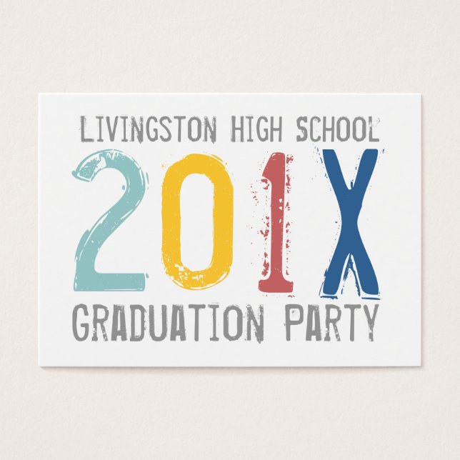 Casual Hand-Out Graduation Party Invitation Card (Front)