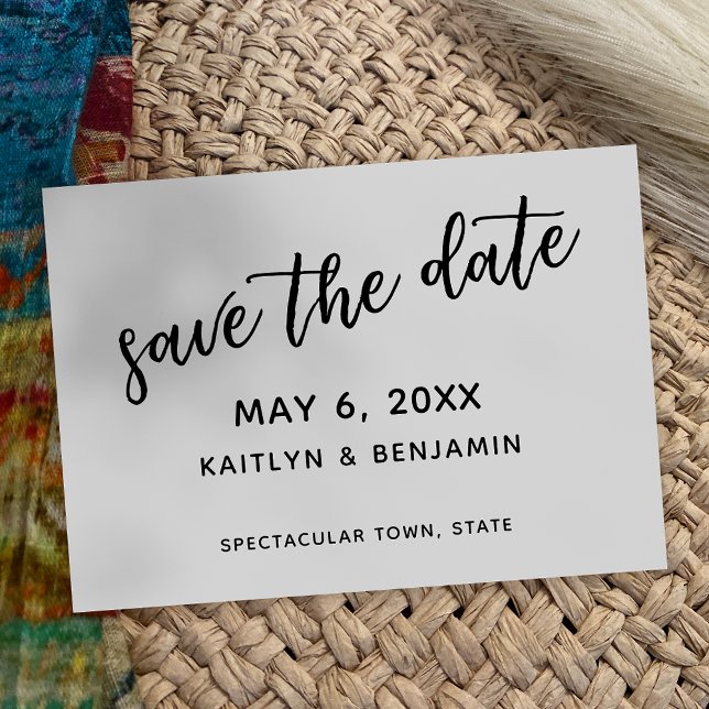 Casual Handwriting Save the Date, Simple Wedding Save The Date (Creator Uploaded)