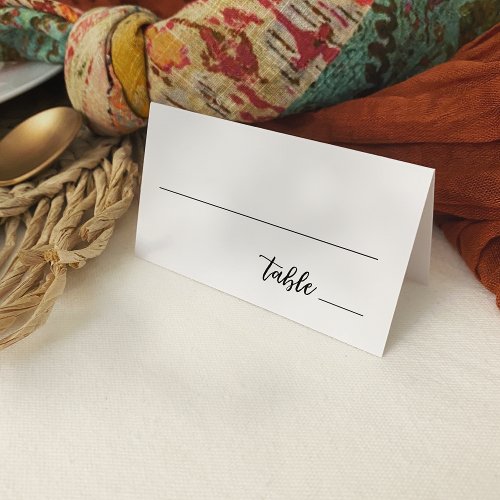 Casual Handwriting Simple Typography Versatile Place Card