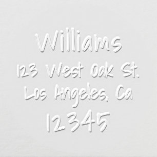 Casual Handwriting Type Return Address Embosser