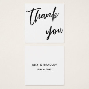 Casual Handwriting Wedding Thank You Favor Tag