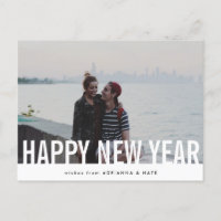 Casual Happy New Year Modern Holiday Photo