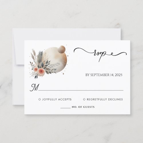 Casual Heart Fun Nothing Fancy Just Love Wedding RSVP Card