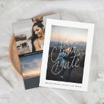 Casual Lettering Photo Save The Date<br><div class="desc">Simple casual hand lettered "save our date" overlay. Option for two more photos on the back or customize and edit as desired.</div>