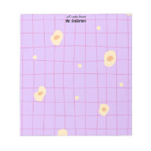 Casual Lines Purple Teacher Notepad