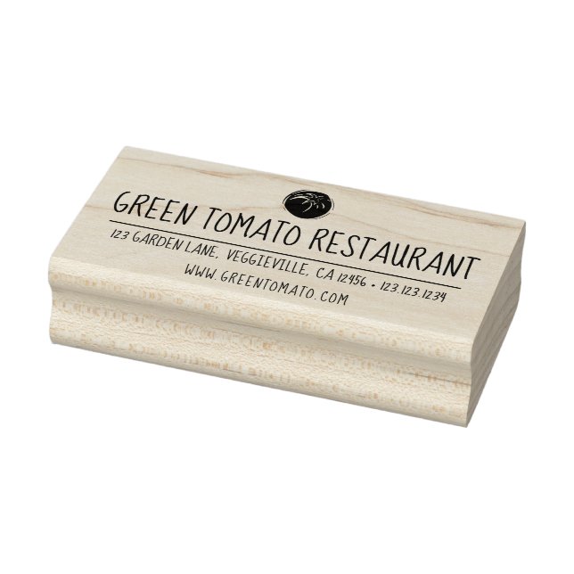Casual Long Name Custom Logo Business Address Rubber Stamp (Stamp)