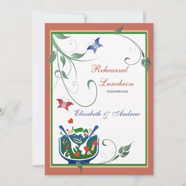 Casual Lunch - Rehearsal Luncheon Invitation