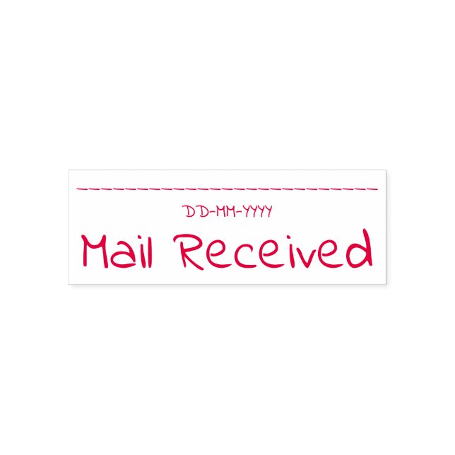 Casual "Mail Received" Rubber Stamp (Design)