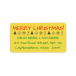 [ Thumbnail: Casual "Merry Christmas!" Address Label ]