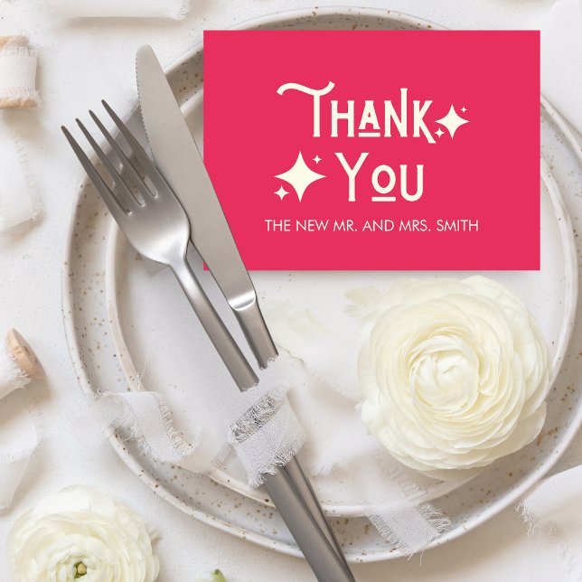 Casual Modern Just Love Wedding Thank You Card (Casual Modern Chic Just Love Wedding Thank you Card)