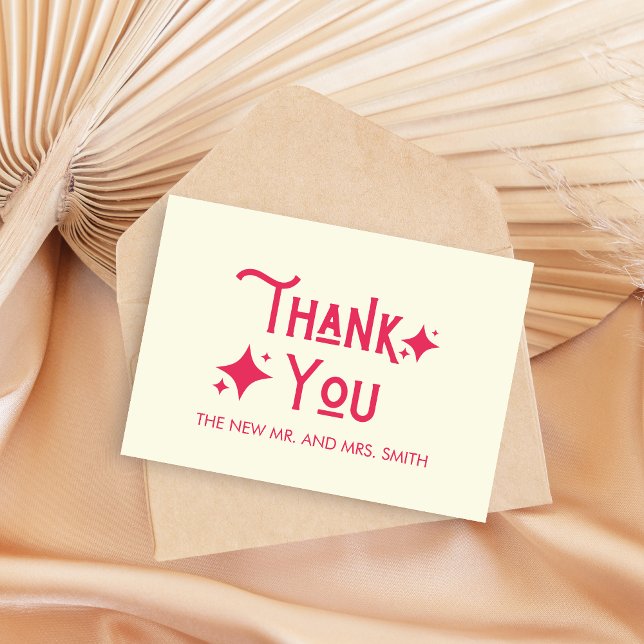 Casual Modern Nothing Fancy Just Love Wedding Thank You Card (Casual Modern Just Love Wedding Thank you Card)