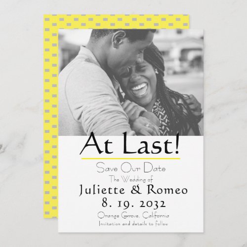 Casual Modern Photo Flat Save The Date Card