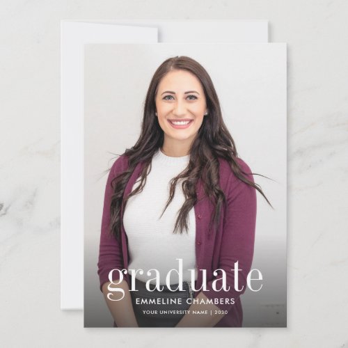 Casual Modern Photo Graduation Party Invitation