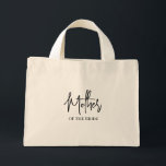 Casual Mother of the Bride Tote Bag<br><div class="desc">Casual Mother of the Bride tote bag. Large casual script text with small traditional block text.</div>