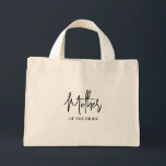 Casual Mother of the Bride Tote Bag<br><div class="desc">Casual Mother of the Bride tote bag. Large casual script text with small traditional block text.</div>