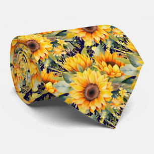 Casual Office Neck Tie   Van Gogh Sunflowers