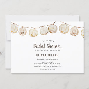 Casual Paper Lanterns Bridal Shower Invitation