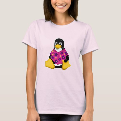 Casual Penguins Pink Original T_Shirt