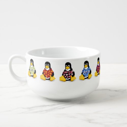 Casual Penguins Soup Mug