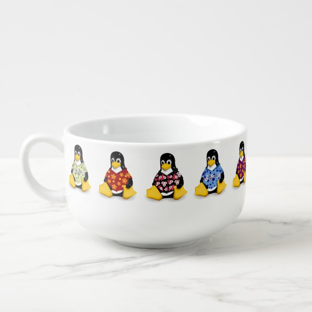 Casual Penguins Soup Mug (Right)