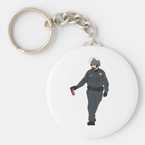 Casual Pepper Spray Cop in Color Keychain