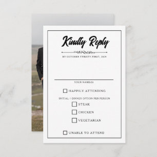 Casual Photo Food Choices RSVP Card