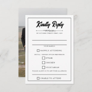 Casual Photo Food Choices RSVP Card