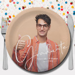 Casual Photo Graduation Party Paper Plates<br><div class="desc">Photo graduation party paper plates are the perfect addition to your table decor for graduate parties. MATCHING items in our store.</div>
