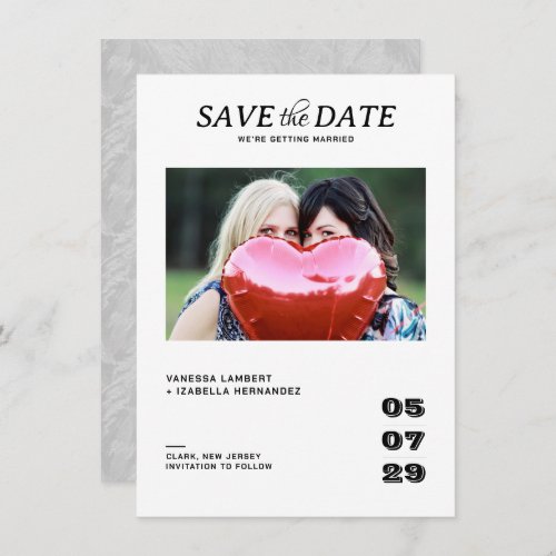Casual Photo Wedding Save The Date
