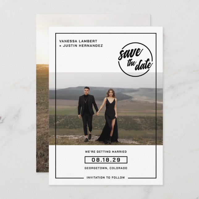 Casual Photo Wedding Save The Date (Front/Back)