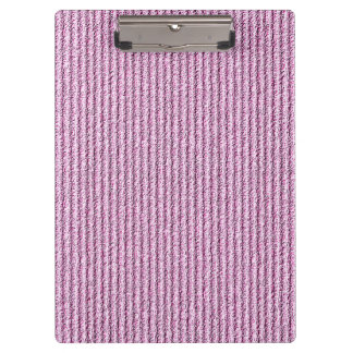 Casual Pink Corduroy Stripe Pattern Clipboard