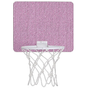 Casual Pink Corduroy Stripe Pattern Mini Basketball Hoop