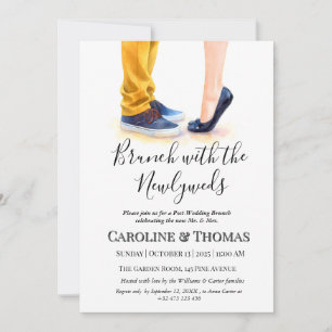 Casual Post-Wedding Brunch Modern Calligraphy Invitation