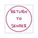 [ Thumbnail: Casual "Return to Sender" in a Circle Outline Self-Inking Stamp ]