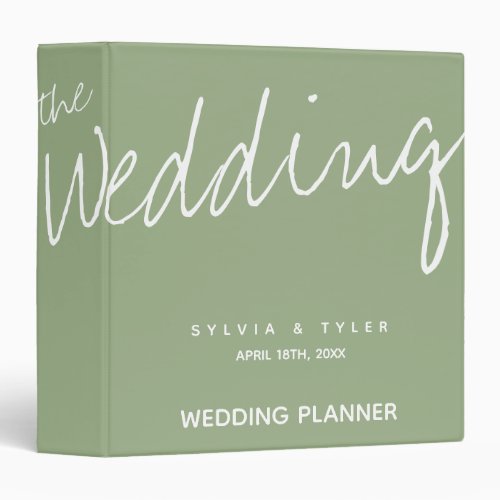 Casual Sage Modern Minimalist Wedding Planner
