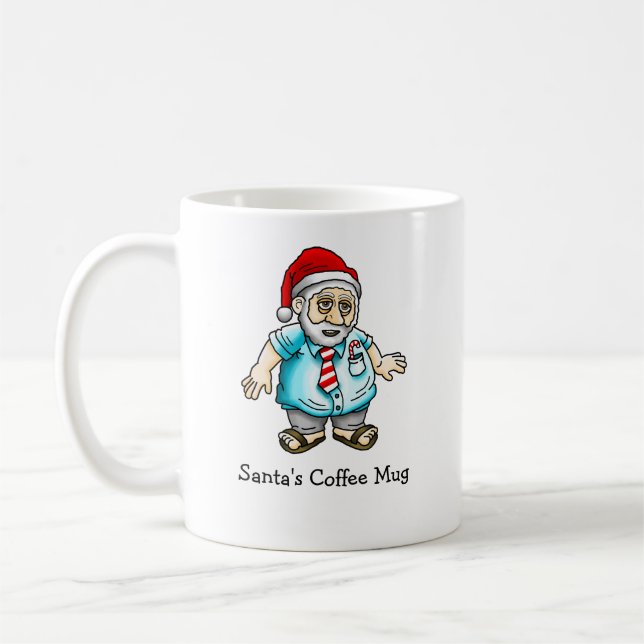 Casual Santa in Sandals Coffee Mug (Left)