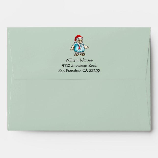 Casual Santa in Sandals Envelope (Back (Top Flap))