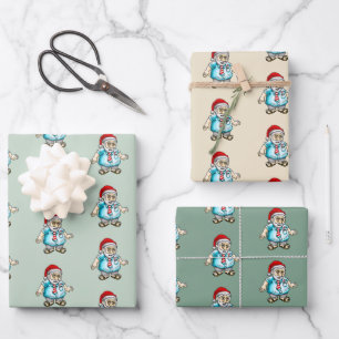 Casual Santa in Sandals Wrapping Paper Sheets