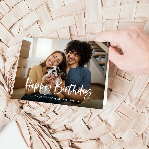 Casual Script and Photo | Happy Birthday