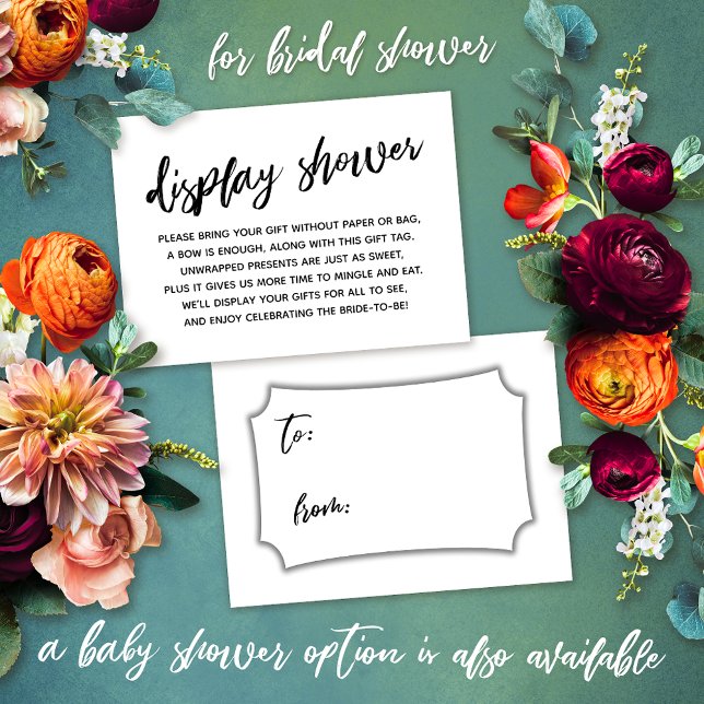 Casual Script Display Bridal Shower Gift Card (Creator Uploaded)