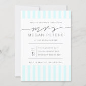 Casual Script | Modern Mint Bridal Shower Invitation (Front)