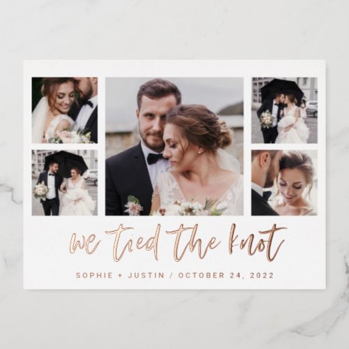 Casual Script Multi Photo Wedding Announcement