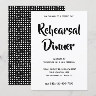 Casual Script Rehearsal Dinner Invitation