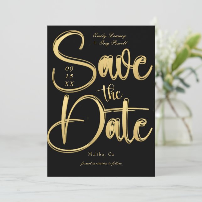 Casual Script  Save the Date Invitation (Standing Front)