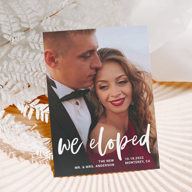 Casual Script | Two Photo Elopement Announcement (Creator Uploaded)