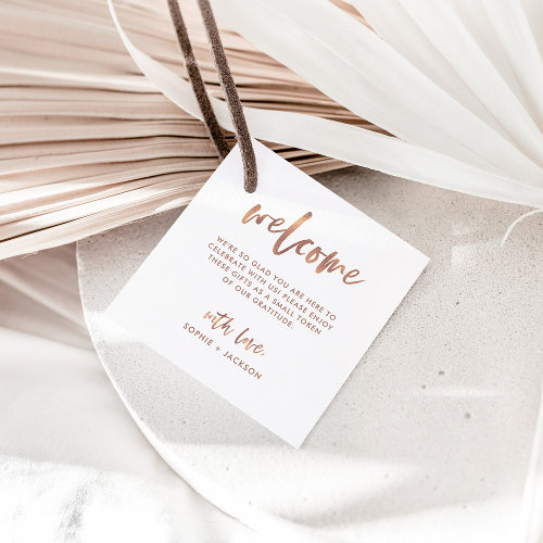 Casual Script | Wedding Welcome Gift Bag or Basket