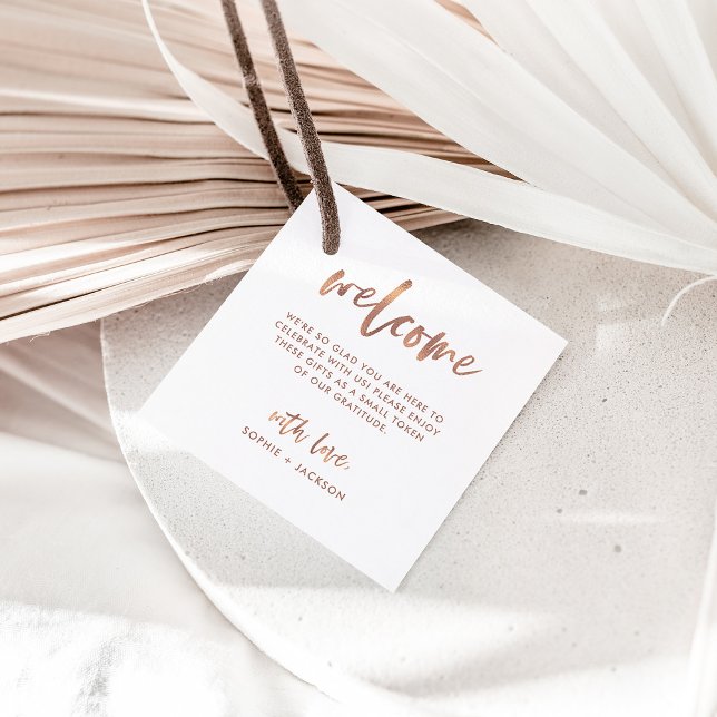 Casual Script | Wedding Welcome Gift Bag or Basket Favor Tags (Creator Uploaded)